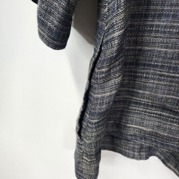 EILEEN FISHER Womens Plus Size 1X Striped 100% Organic Linen Button Down Tunic - Picture 12 of 14